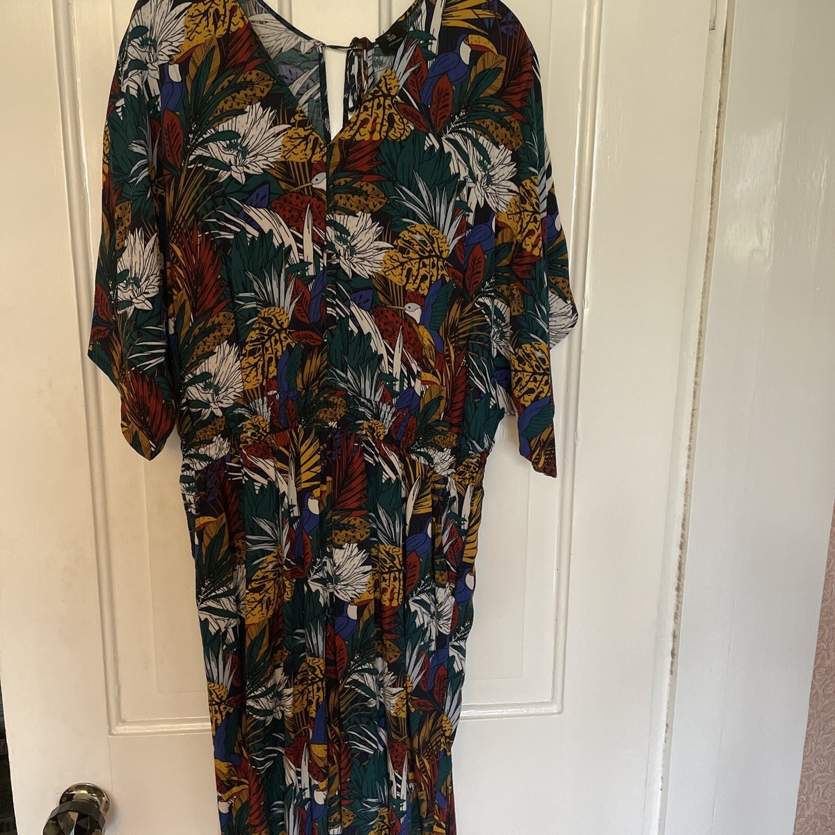CaptainTortue tropical printed jumpsuit Java T2 Rrp 95 UK