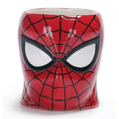 ROTER Farbton Spiderman 3D Neuheit Mokka Tasse handbemalt Schreibtisch Stift Topf Dekor Geschenk  