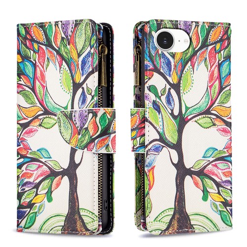 For iPhone 16E SE 2025 Cute Pattern Zipper Leather Flip Wallet Card Case Cover - Picture 38 of 44