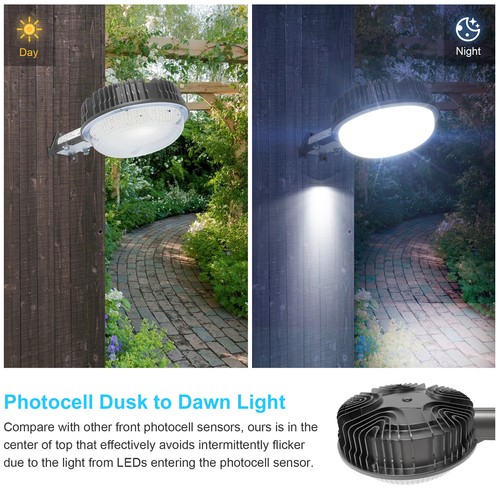 80Watt 9600LM LED Yard Light Dusk to Dawn Photocell Outdoor Security Area Light - Picture 4 of 10