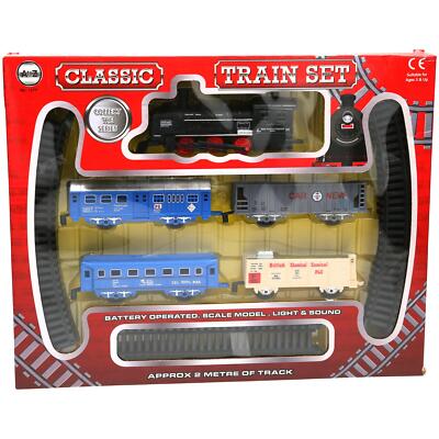 A2Z 4 Kinder Classic Zugset batteriebetrieben Xmass Geschenk mit Licht und Sound