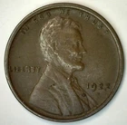 1922 D Lincoln Wheat Cent Coin 1c US Type Penny Very Fine Circulated Denver VF