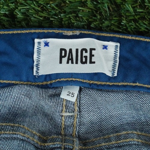 DAMEN 25 PAIGE JIMMY JIMMY SKINNY LOW RISE DENIM JEANS BLAU, SEHR GUTER ZUSTAND - Bild 7 von 7