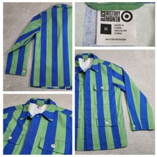 Target Black History Month Jacket Womens Xs Blue Green Striped Oversized Sammy B