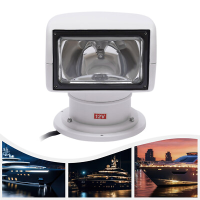Boat Search Lights Marine 360° Rotate Halogen Searchlight Spotlight 12V 100W USA