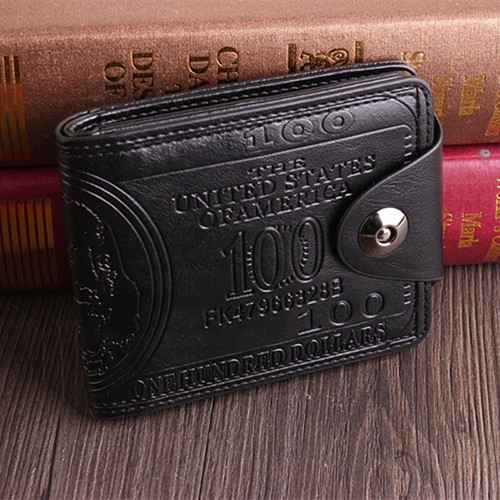 Men's US 100 Dollar Leather Wallet Bill Money Billfold Card Holder Purse Handbag - Picture 3 of 14