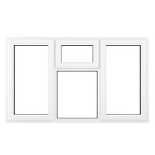 uPVC Window Made To Measure Double Glazed Glass & Frame Top Opener Fixed Centre