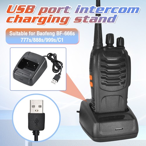 Desktop USB Charger For BaoFeng BF-888S BF-777S BF-666S C1 Radio Walkie Talkie - Zdjęcie 7 z 10