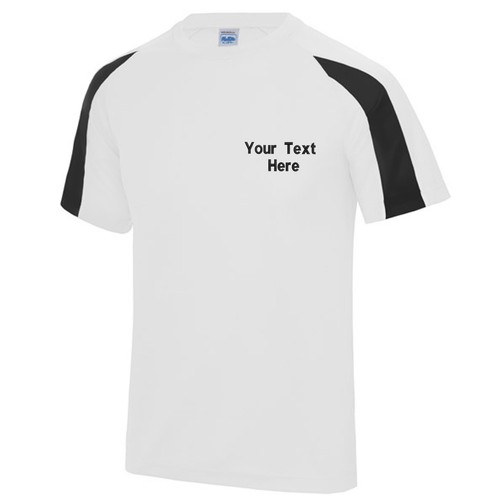 Personalised Custom Embroidered Just Cool Awdis Kids Contrast cool T-Shirt Sport - Picture 14 of 20