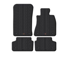 TRAVALL All Weather Floor Mats for BMW 5 Series 2010-2016 Premium Black Rubber