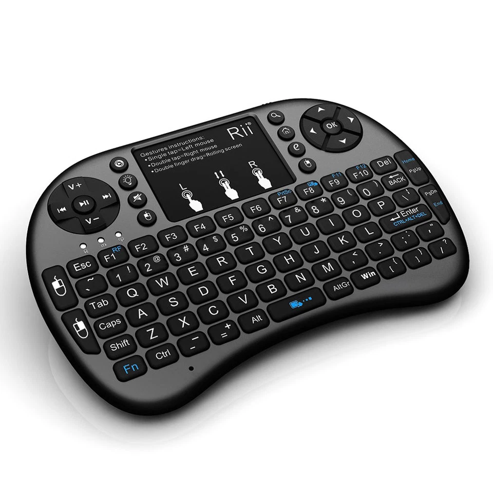 Genuine Rii i8+ Wireless Mini Keyboard + Touchpad with Backlight for PC Smart TV - Image 3 of 4