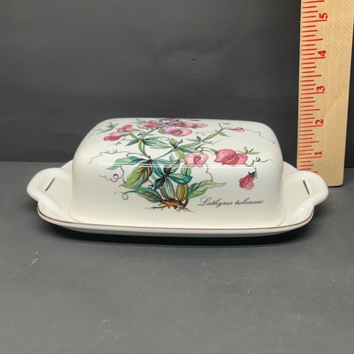 Villeroy & Boch Botanica Lathyrus Tuberosus Covered Butter Dish - Picture 8 of 10