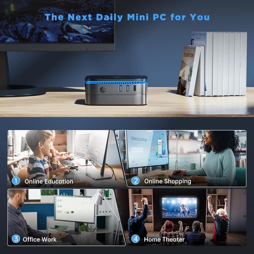 NIPOGI 4K Mini PC Intel N95 16GB RAM+512GB SSD 2.4G/5G WIFI 5 BT Windows 11 PRO - Bild 7 von 9