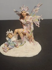Rare LEONARDO Collection Christine Haworth Fairy Figurine FROSTFIRE FAEIRIES