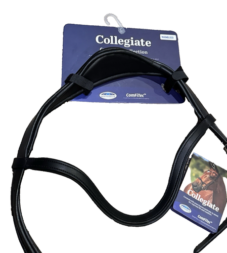 Collegiate Comfitec Trainingspferdetrense, schwarz, Warmblut - Bild 4 von 7