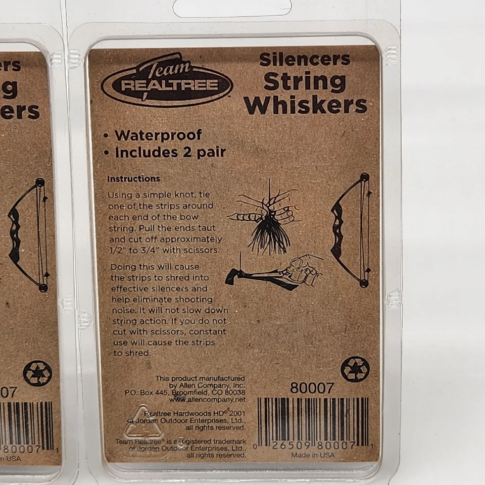 Team Realtree String Whisker Silencers Waterproof Lot Of 2 Packs - Image 4 of 4