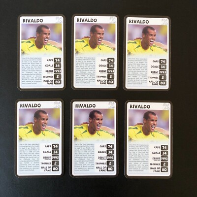 Rivaldo 2010 Top Trumps Tournament FIFA World Cup 6 Card Lot Soccer