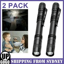 2x Mini Light Pen Micro Tiny Penlight Small LED Torch Flashlight Bright