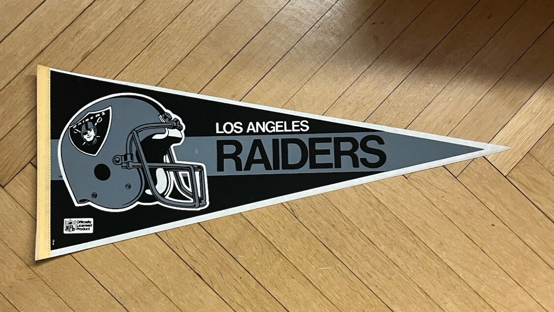 VINTAGE NFL LOS ANGELES RAIDERS PENNANT Full Size 12x30 - VG + | eBay