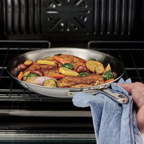 TRAMONTINA 12" Stainless Steel Skillet Tri Ply Clad Frypan Induction Compatible - Bild 11 von 11