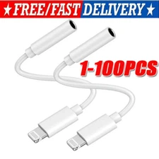 For iPhone Headphone Adapter Jack 8Pin to 3.5mm Aux Cord Dongle Converter lot
