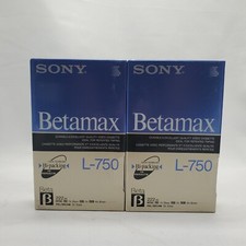 Set of 2 New Sealed Sony L-750 Betamax Beta Blank Tapes