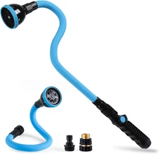 Watering Wand, 29" Bendable Garden Hose Wand with 10 Adjustable Spray Patterns,