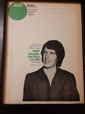 Gary Walker You Don't Love Me Rare Original Promo Poster Ad Framed!