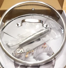 NEW LOLYKITCH STAINLESS STEEL 12" 18/8 INDUCTION FRYING PAN W/LID & HANDLE *MINT