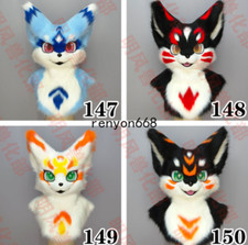 Fursuit Long Fur Husky Dog Fox Mascot Head Party Halloween Fur Cosplay Head