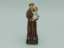St Anthony Small Statue, 8" in Ht, Handmade and Hand Painted, Poly Resin