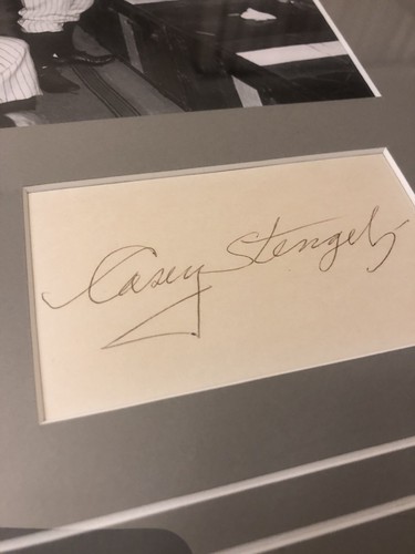 Casey Stengel Signed Custom Framed Cut JSA Y39695 - Picture 3 of 11