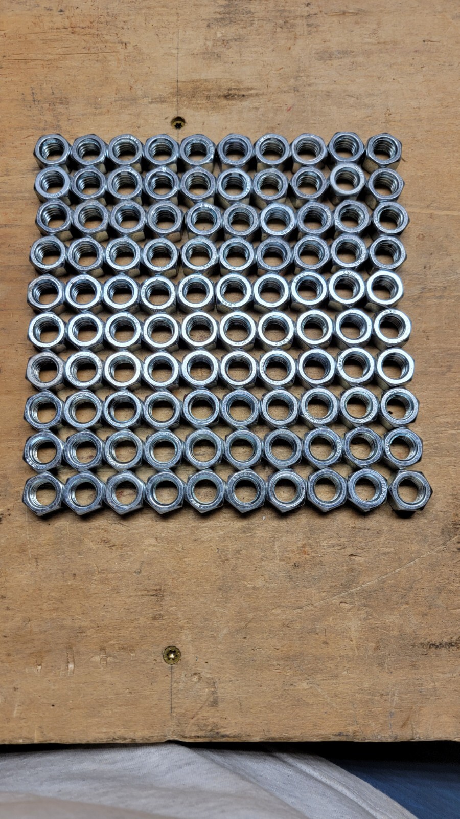 100pcs 1/2"-13 Grade 5 Finished Hex Nuts Zinc Plated Coarse Thread