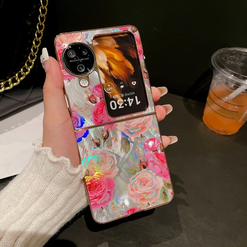 For OPPO Find N3 N2 Flip Laser Flower Case Luxury Phone Cover Back Women Girls - Picture 7 of 18