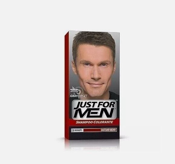 JUST FOR MEN SHAMPOO COLORANTE CASTANO MEDIO H-35 GREY TARGET TECHNOLOGY