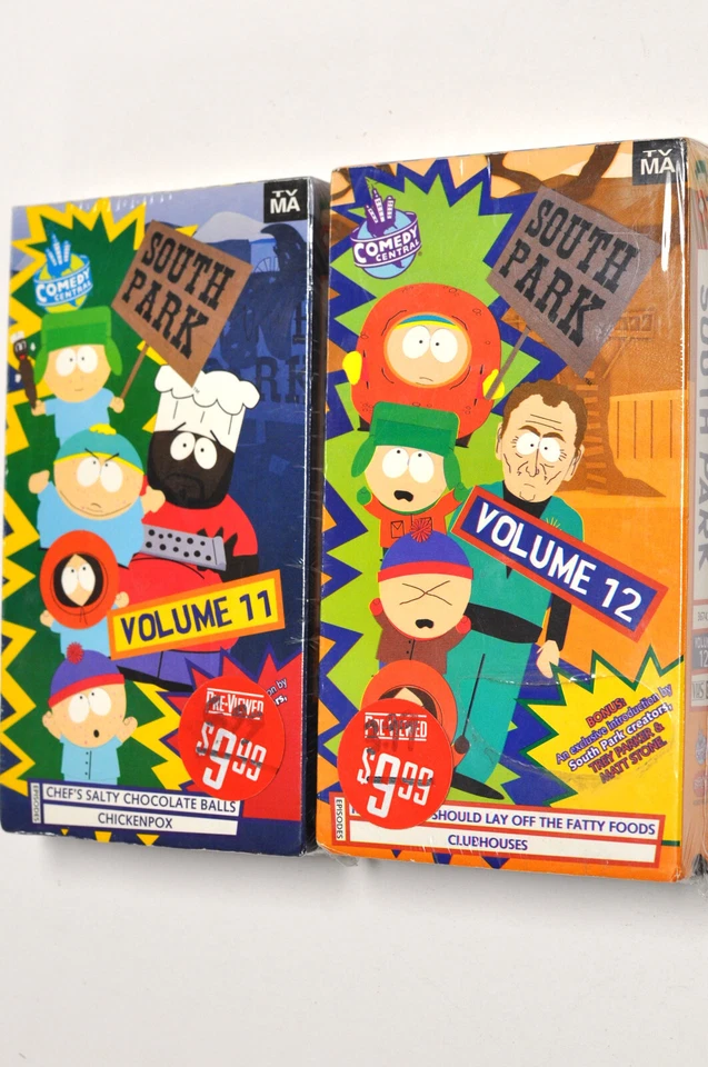 Two South Park VHS Volume 11 and Volume 12 (VHS, 1998) Comedy Central, Sealed - Image 2 of 4