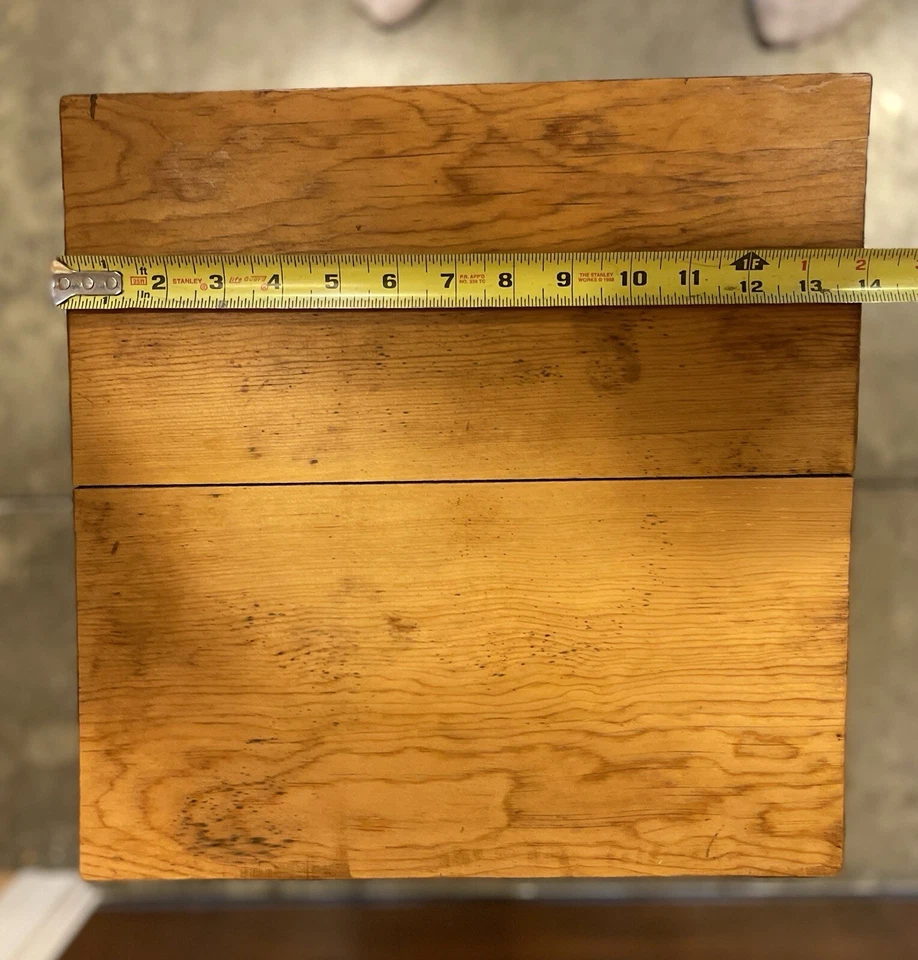 Pedestal estatua de mesa vintage rústico hecho a mano de pino/douglas planta de abeto Foto 4 de 4