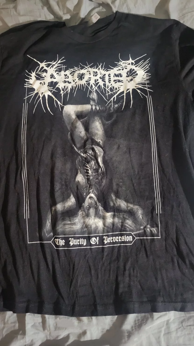 The Purity Of Perversion Aborted Band Black T-Shirt Cotton | eBay
