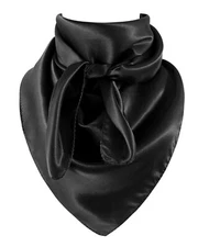 GERINLY Black Wild Rag for Men Silk Western Bandana Large Fashion Rancher Sca