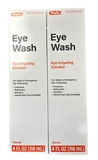 Rugby EYE WASH Eye Irrigating Solution w/ Eye Cup 4oz ( 2 pack )  --