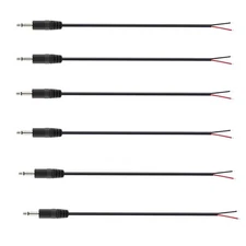 daier 6Pcs 2.5mm Male Plug to Bare Wire Open End TS 2 Pole Mono Jack... 