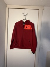 Kids XL Red Nike Zip-up Hooded Sweater Unisex Pre-owned
