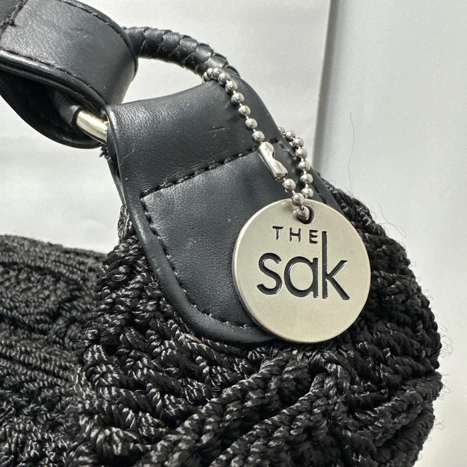 The SAK Elliot Luca Black Crochet Shoulder Purse Please see photos Minor Flaws - Image 2 of 4