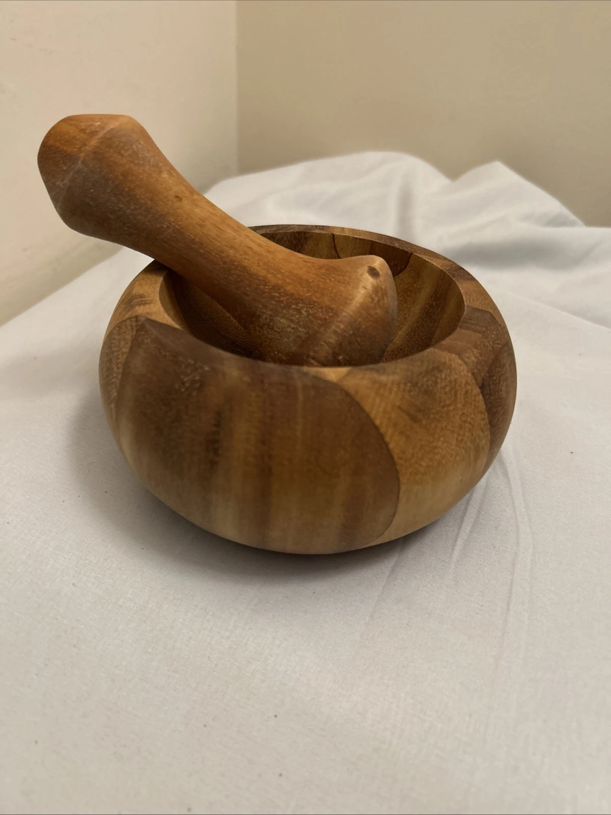 Ironwood Mortar and Pestle Acacia Wood Used