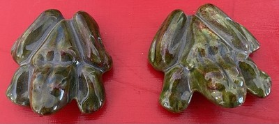 Vintage Anatomically Correct Frog Ceramic Figurines 1 Male & 1 Female.