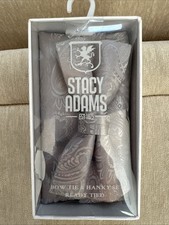 Stacy Adam  s Bow Tie And Handkerchief Set New Gray