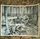 USMC WW2 Press Photo Artists Rendition 8x10”