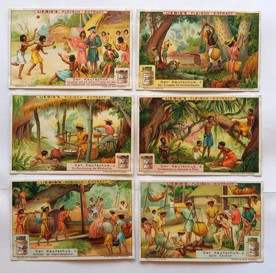 komplette Liebig Serie A 813 / S 987 "Der Kautschuk" - 1911 - Bild 1 von 2