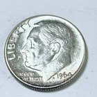 1964 D Roosevelt Dime 90% Silver 10C Circulated Coin #6031