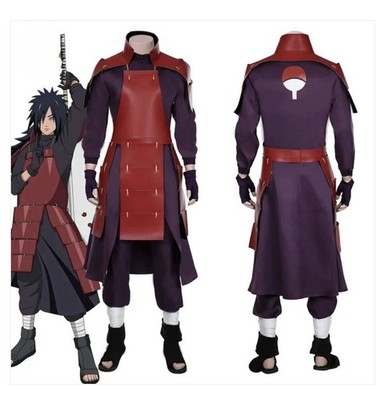 Naruto Shippuden Uchiha Madara Armor Cosplay Costume Anime Convention Ninja Sz S